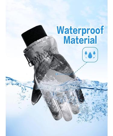 Century Star Kids Waterproof Winter Ski Gloves - Pink Print (Random Irregular Graffiti) | One Size (8-14 Years) - Buy Online on GoSupps.com