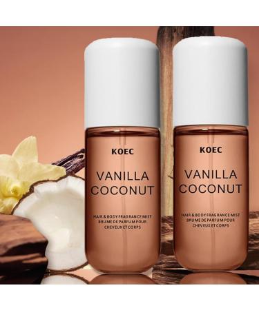 Koec Vanilla Coconut Perfume Coconut Vanilla Perfume Vanilla Coconut Hair and Body Perfume Spray 50 ml Vanilla Perfume for Women (2pcs) - Buy Online on GoSupps.com