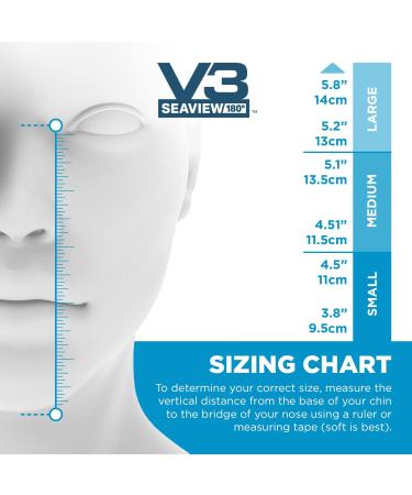 Seaview 180 V3 Full Face Snorkel Mask Adult - Seafoam - Large | Best Comfort and Visibility - Buy Online on GoSupps.com