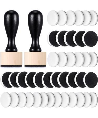 42 Packs Mini Ink Blending Tool Set Include 2 Pcs Round Alcohol Ink Mini Applicator Tools and 40 Pcs Replacement Foam Pads for Drawing Distressing Blending - Buy Online on GoSupps.com
