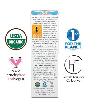 Vegan Mia Organic Hydrating Hair Oil - Rosemary, Castor & Jojoba Oil Blend for Dry Damaged Hair Growth - 1 fl oz - Buy Online on GoSupps.com