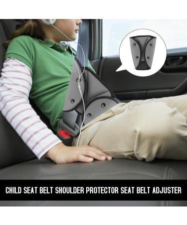 Kuryt Seat Belt Adjuster for Kids - 2PCS Seat Belt Pads for Safety and Comfort - Triangle Positioners for Baby Toddlers - High Elastic Sponge - Grey - Buy Online on GoSupps.com