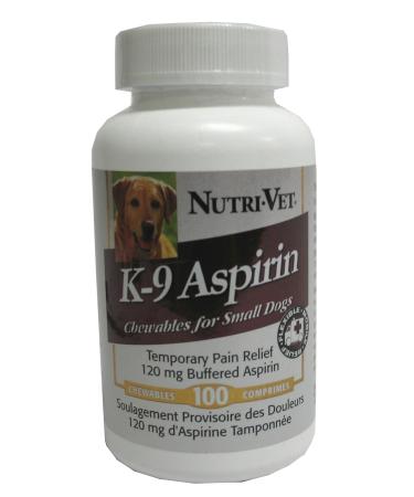Nutri-Vet K-9 Aspirin Small Dog 100 Chewable Tablets