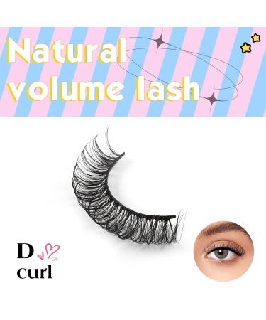 Russian D Curl Fluffy Wispy False Eyelashes - 10 Pairs Reusable 3D Faux Mink Lashes for a Natural Look | SJ27 - Buy Online on GoSupps.com