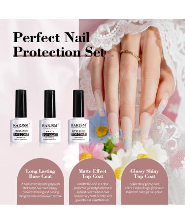 RARJSM Pastel Gel Nail Polish Set - 20 Colors with Top & Base Coats | Neutral Nude, White, Pink, Yellow, Green, Blue, Silver Glitter | UV LED Curing | 5ml Bottles - Buy Online on GoSupps.com