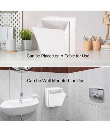 White Plastic Pad and Tampon Organizer - Women's Bathroom Storage Container 24x20.3x12.5 cm - Buy Online on GoSupps.com