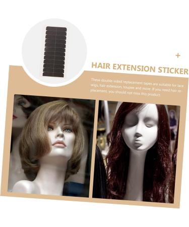 minkissy 20 Sheets Hair Extension Double Sided Tape Adhesive Hair Extension Tapes Doublesided Tape Human Hair Extension Strips Extension Tapes for Replacement Remover Non-woven Fabric Wig - Buy Online on GoSupps.com