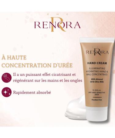 RENORA | Repair & Ultra Moisturizing Hand & Nail Cream | Hand Cream | Repair & Protective Cream Smooths Cracks | Make Nails Stronger - Buy Online on GoSupps.com