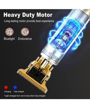 Professional Cordless Hair & Beard Trimmer with 4 Guide Combs - Rechargeable T-Blade Clippers for Precise Haircuts | Perfect Gifts for Men & Father's Day - Bronze Edition - Buy Online on GoSupps.com