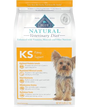 Blue Buffalo Natural Veterinary Diet KS Kidney Support - Chicken- Dry Dog Food - 6 lb bag