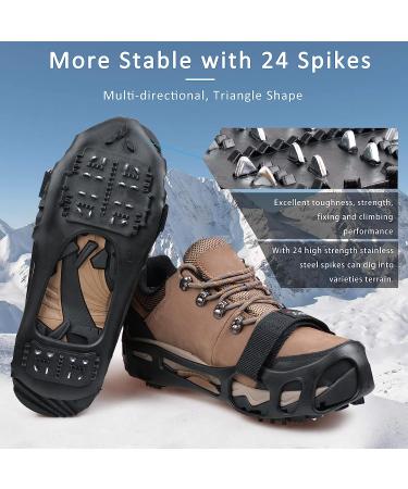 Snow Traction Cleats - Anti-Slip Ice Cleats for Winter Hiking and Outdoor Activities | Large Size for Men (7.5-9.5) and Women (9-11) - Buy Online on GoSupps.com