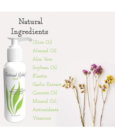 Natural Relief 1222 8oz - Effective Pain Relief for Muscles, Joints, Back, Knees, Fingers, and Feet - Buy Online on GoSupps.com