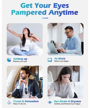 Silk Cordless Heated Eye Mask - Washable Electric Eye Compress for Dry Eye Relief Eye Fatigue & Sinus Support - Perfect Gift for Men & Women - Buy Online on GoSupps.com