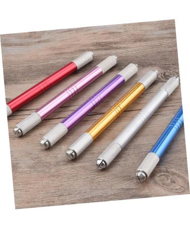 Gogogmee 7pcs Embroidery Pen Microblading Eyebrow Pen Eyebrow Needle Pen Pen Aluminum Alloy - Buy Online on GoSupps.com