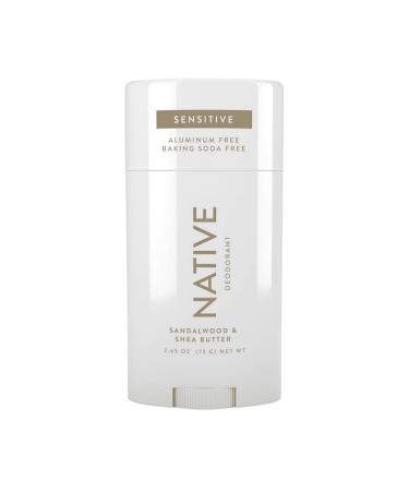 Natural Sensitive Native Sandalwood & Shea Butter Aluminum Free Deodorant  2.65 oz - Buy Online on GoSupps.com