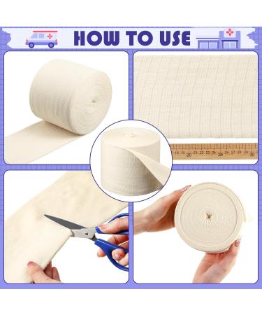 Preboun 2 Rolls Cotton Stockinette Tubular Bandage - 11 Yard Reusable Elastic Sleeve for Ankles & Elbows (5 Inch) | Comfortable Arm Support - International Shipping Available - Buy Online on GoSupps.com