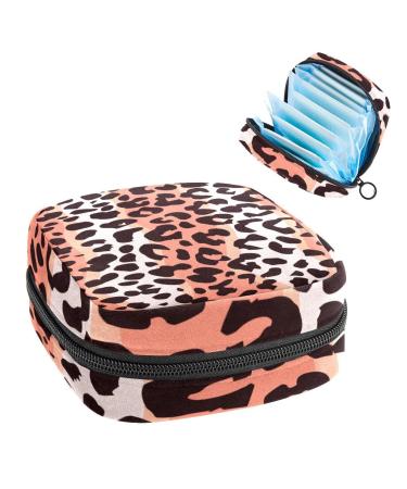 Women's bonds Storage Pockets Still Pad Halter Leopard Print2 Portable Period Kit Bag Feminine product bag for women girls color3