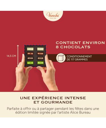 Venchi Coffret Cadeau de No l Rouge avec Mini Lingot Assortis avec Fruits Secs Croquants dition Limit e Alice Bureau 117 g Sans Gluten Id e Cadeau - Buy Online on GoSupps.com