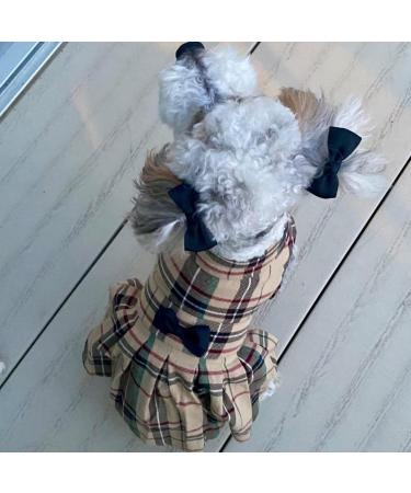 PUPTECK Classic Plaid Dog Dress for Medium Dogs - Cute Puppy Clothes Outfit - Buy Online on GoSupps.com