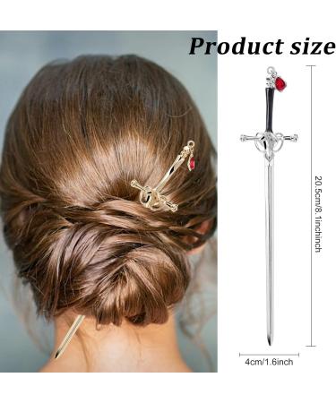 WEBEEDY 4 Pieces Retro Sword Hair Sticks Metal Sword Hair Chopstick for Buns Chinese Style Hair Pin Sword Hair Sticks with Tassel for Long Hair Hair Accessories Style 02 - Buy Online on GoSupps.com
