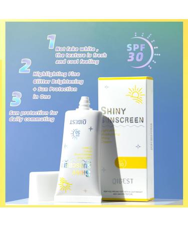 Shimmer Face Primer with SPF 30 | Hydrating Sunscreen & Highlighting Glitter | Oil-Control & Non-Greasy Protection - Buy Online on GoSupps.com