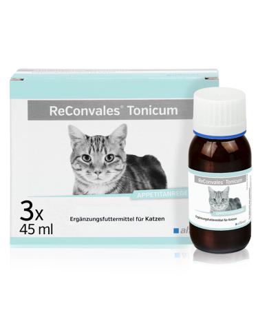 alfavet ReConvales Tonicum Cat, Dietary Food Supplement Stimulating the Appetite for Convalescence and in Cases of Underweight, 3 x 45 ML