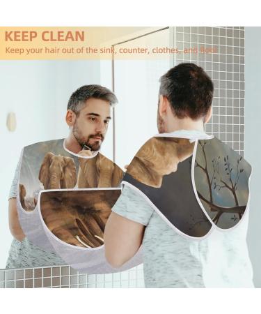Elephants Beard Bib Apron - Waterproof Hair Catcher for Men | Non-Stick Beard Cape & Grooming Cloth | Perfect Gift for Men's Shaving & Trimming - Buy Online on GoSupps.com