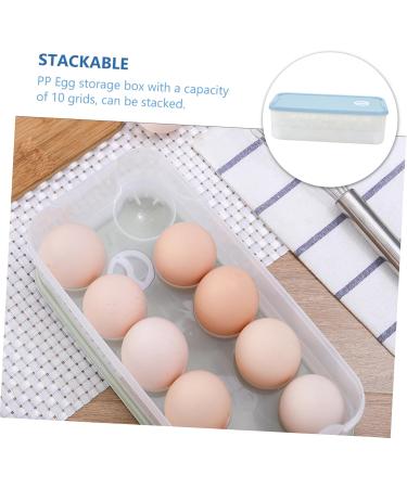 RORPOIR 1pc Box Egg Storage Box Storage Bins Refrigerator Eggs Storage Trays Egg Tray Blush Grid re-usable Blue 24x11.5cm - Buy Online on GoSupps.com
