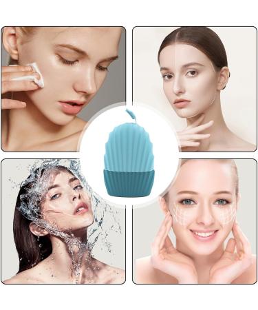 Fovolat Silicone Ice Roller - Shells Shape Ice Facial Cube Face Ice Roller Reusable Cube Ice Roller for Face Eye for Skin Care Tools Blue - Buy Online on GoSupps.com
