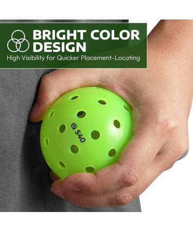 A11N S40 Outdoor Pickleball Balls - USA Pickleball Approved 6 Pack Neon Green - Buy Online on GoSupps.com