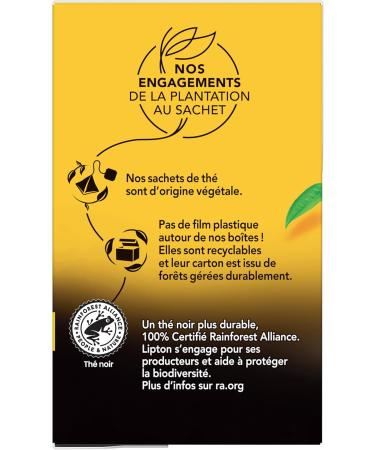 Lipton Th Noir Citron au citron d'Espagne 20 Sachets Pyramid  - Buy Online on GoSupps.com