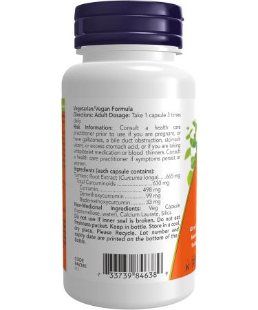Now Curcumin Complex 60 Veg Capsules - Buy Online on GoSupps.com