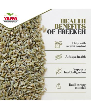  Yaffa Yaffa Premium Palestinian Green Wheat (250g) Vegan High Protein Fiber Source Non-GMO Enjoy Delicious Nutrient-Rich Palestine Freekeh with Every Time - Buy Online on GoSupps.com