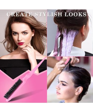Sularpek 3-Piece Slick Brush Set for Women & Girls - Bristle, Teasing, Edge, & Rat Tail Comb - Pink - Buy Online on GoSupps.com