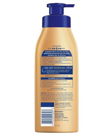 NIVEA Cocoa Butter Body Lotion 16.9 Fl Oz Pump Bottle - Deep Nourishing Serum - Buy Online on GoSupps.com