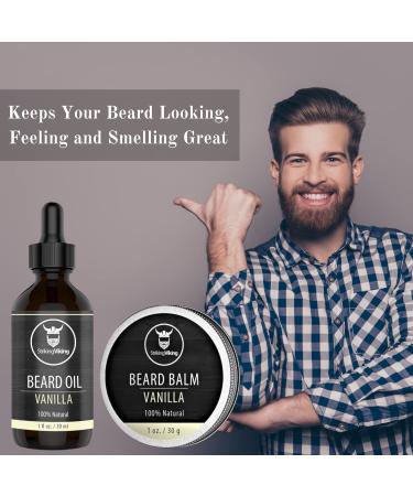 Striking Viking Beard Oil and Balm - Leave-In Conditioner for Beards and Mustaches - All-Natural Argan and Jojoba Oils - Vanilla Scent - 0.50 Fl Oz - Buy Online on GoSupps.com