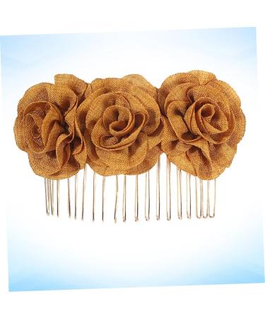 minkissy Barrettes for Women Hairclips Metal Hair Clips Womens Hair Clips Hair Pin Hair Barrettes Bridal Barrette Cloth Flower Hairpin Flower Hair Clip Miss Wedding Hair Accessories - Buy Online on GoSupps.com