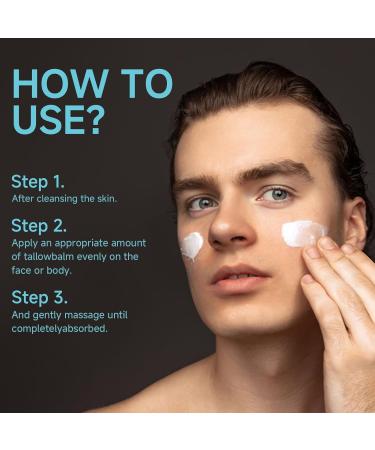 pekinly Beef Tallow for Skin Beef Tallow Skin Care for Men Mens Skincare Moisturizer for Face Neck Deeply Nourishing and Moisturizing Unscented Original Tallow Face Moisturizer for Men 1.7 OZ - Buy Online on GoSupps.com