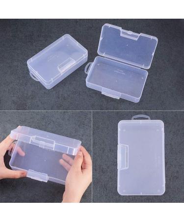 4 Pack Clear Plastic Box Container Storage Organizer with Hinged Lid - 5.5x3.5x1.5 - Buy Online on GoSupps.com