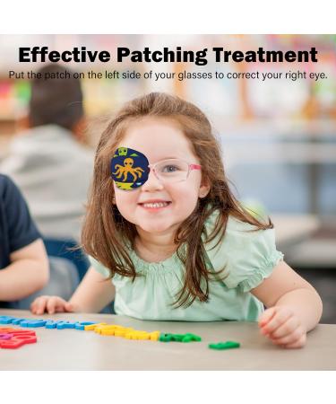 Best Kids Eye Patch for Amblyopia & Strabismus - ZYr Octopus Right & Left Eye Cover for Glasses Post-Surgery Support - Buy Online on GoSupps.com