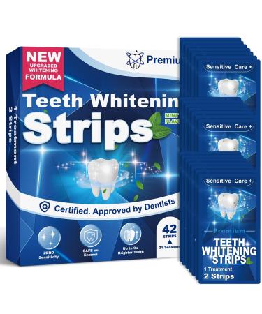 Teeth Whitening Kit Teeth Whitening Strips: 42 Strips 21 Treatments Teeth Whitening Kits Enamel Safe Non-Sensitive Formula
