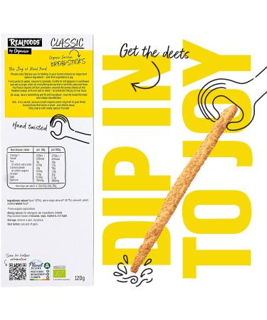 Organico - Classic Grissini Breadsticks 8x 120g. Organic and Made With Authentic Italian Ingredients. Traditional Crispy Handmade Bread sticks No GMO No Preservatives. Great For Party Food Or Snacks - Buy Online on GoSupps.com