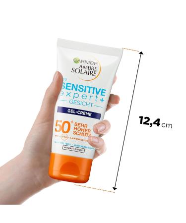 Garnier Gel Cream SPF 50+ | Sun Protection for Sensitive Skin | Ambre Solaire Sensitive Expert+ 50ml - Buy Online - Buy Online on GoSupps.com