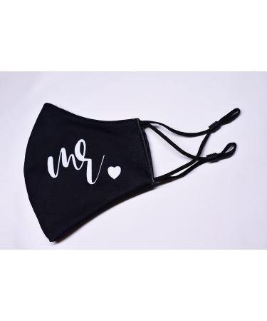 Wedding Party Face Mask Mr Mrs Mask for Bridal Party Wedding Photoshoot Mask Bride and Groom Mask 1x Mr (Black) 1x Mrs (White) - Buy Online on GoSupps.com