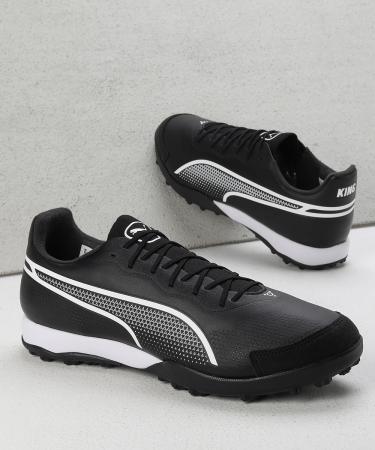 PUMA Unisex King Pro TT Football Boots - Size 45 EU | Black & White Soccer Shoes for Optimal Performance - Buy Online on GoSupps.com