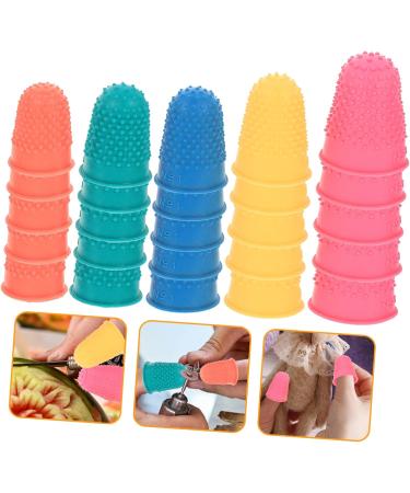 VILLCASE 125 Pcs Rubber Non-Slip Finger Cots & Finger Pads - Reusable Grips for Money Counting & Hot Glue - Assorted Colors 3.5x3CM - Buy Online on GoSupps.com