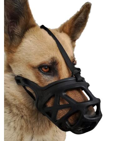 Muzzle for dogs breathable for small medium-sized and large dogs stops bite bark and chewing ideal for aggressive dogs X-Large black X-Large black