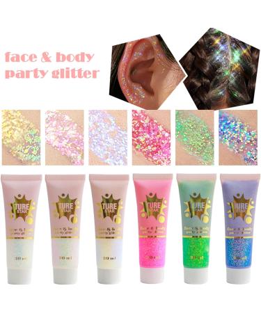 Aonat 30ml Body Glitter Gel - Long-Lasting Glitter Makeup for Face Hair Lips & Nails | Festival Party Cosmetics - A-01 Gold - Buy Online on GoSupps.com