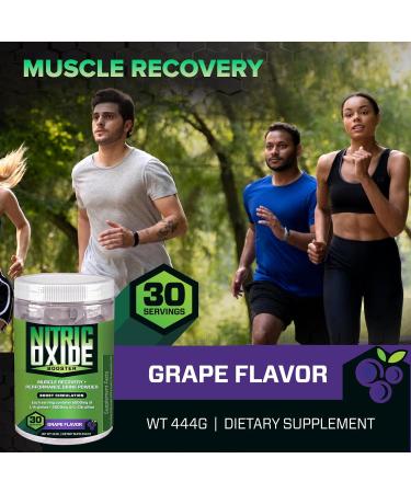 Nitric Oxide Booster - Stimulant-Free Pre-Workout Powder with L-Arginine & L-Citrulline | Boost Energy & Recovery | Grape Flavor - 30 Servings - Shop Now - Buy Online on GoSupps.com
