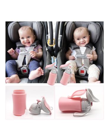 Kids Travel Urinal Portable Potty - Leak Proof 500ml Pink Pee Bottle for Girls | Emergency Toilet for Car, Camping, Road Trips | Toddler Baby Urinal - Buy Online on GoSupps.com
